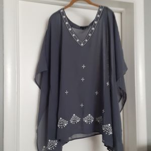 Lane Bryant boho sheer top
